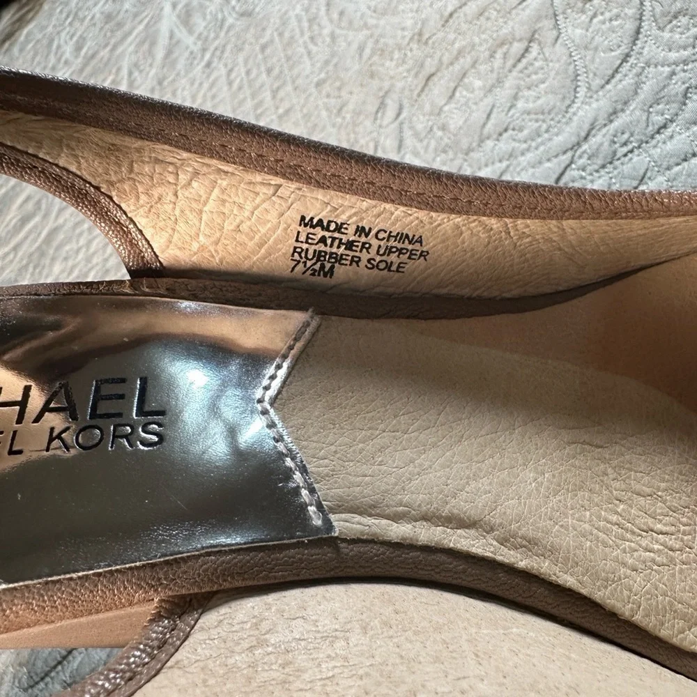 Michael Kors Tan Wedge Sandals